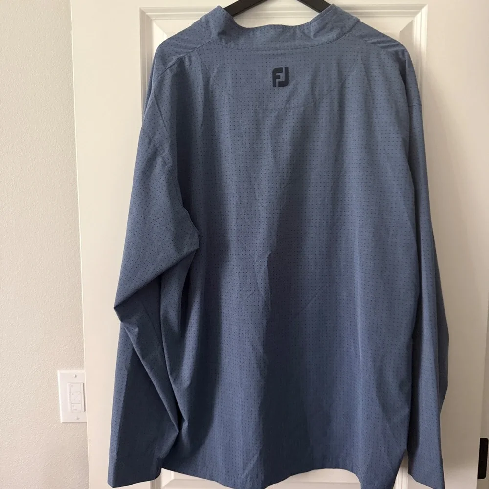 FootJoy FJ 2XL Heritage Monogram Mens Performance Golf Pullover Grey Dotted